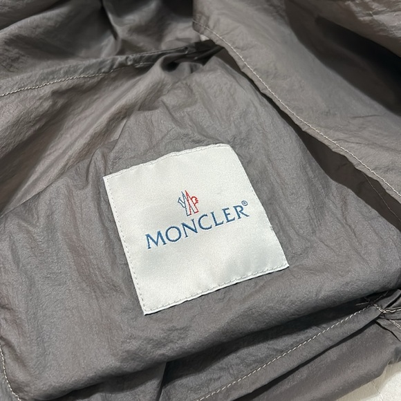 Moncler Drawstring Waist Technical Windbreaker Jacket Medium Brown Gold Hoodie - Picture 8 of 17